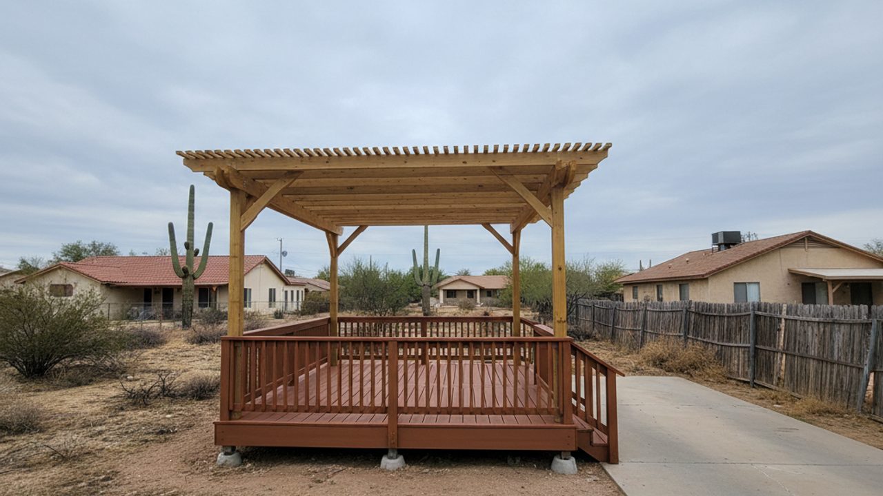 Deck Installation completed by Marana Deck Co in Picture Rocks, AZ
